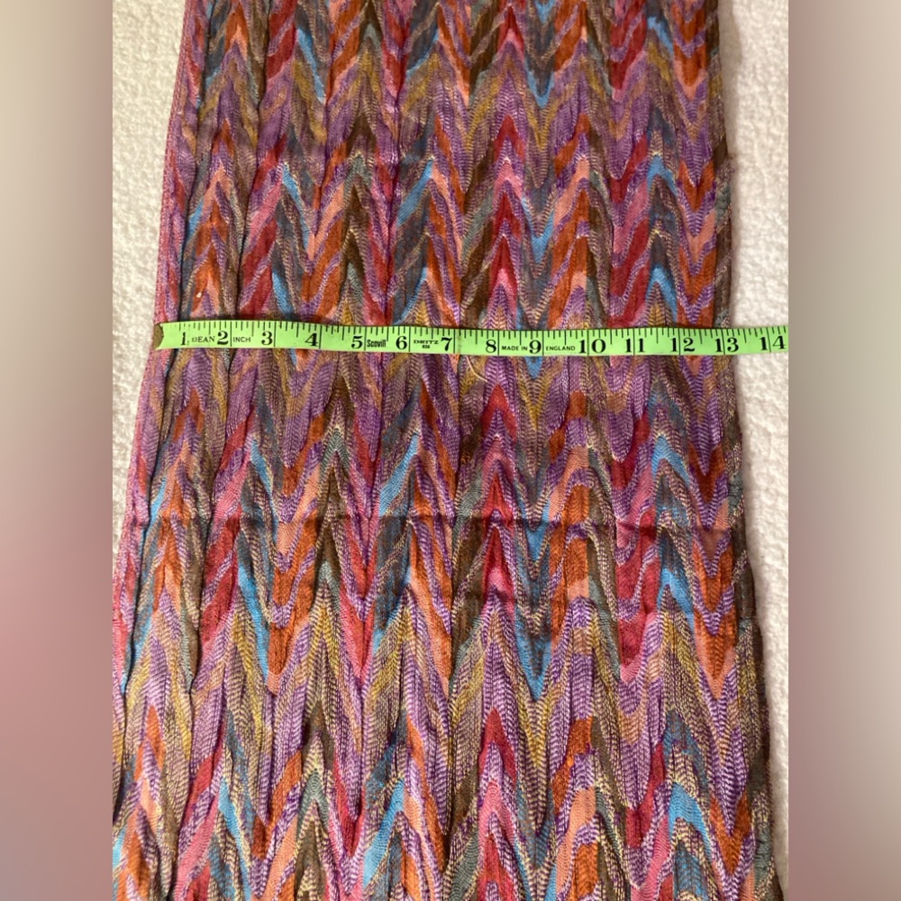 Missoni Style Multicolored Scarf, Purchased in Italy - Picture 3 of 3
